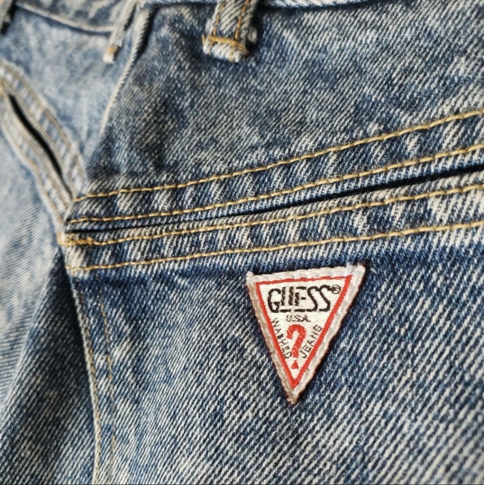 GEORGES MARCIANO For GUESS Vintage Made in USA Size 29 Acid Wash Mom Jeans - Picture 4 of 8